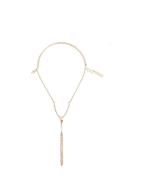 Alexander McQueen wishbone-plaque chain hand bracelet