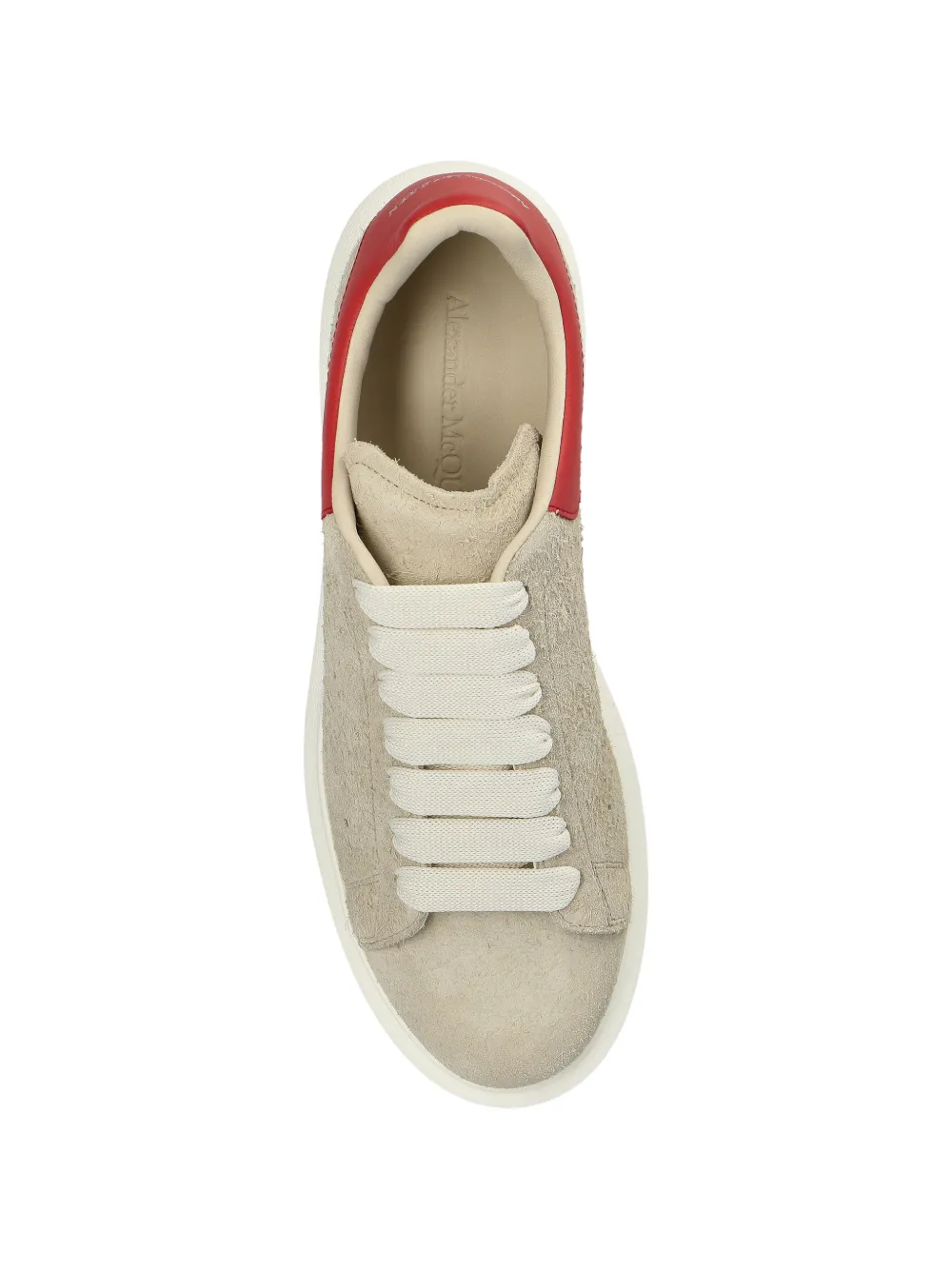 Alexander McQueen Oversized lace-up suede sneakers Beige