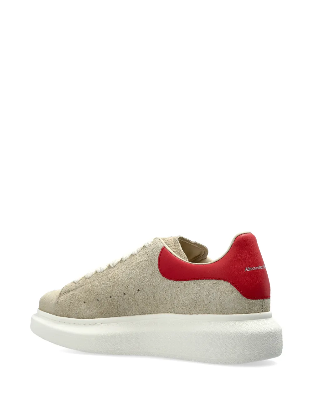 Alexander McQueen Oversized lace-up suede sneakers Beige