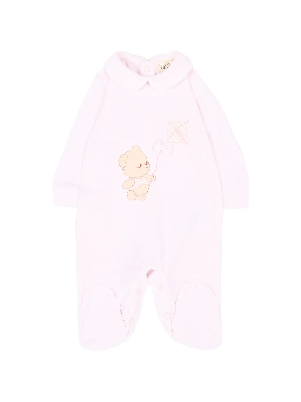 NANAN bear print babygrow - Rosa