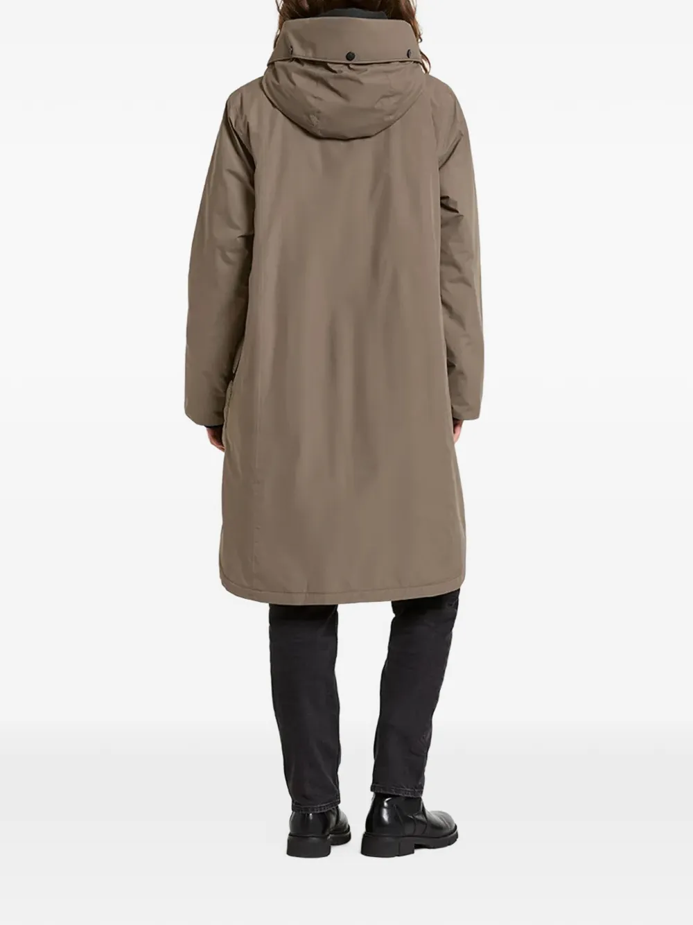 Didriksons Aiko jack met capuchon en logo-print Bruin