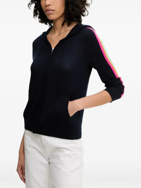 FROM FUTURE side-stripe zip-up hoodie