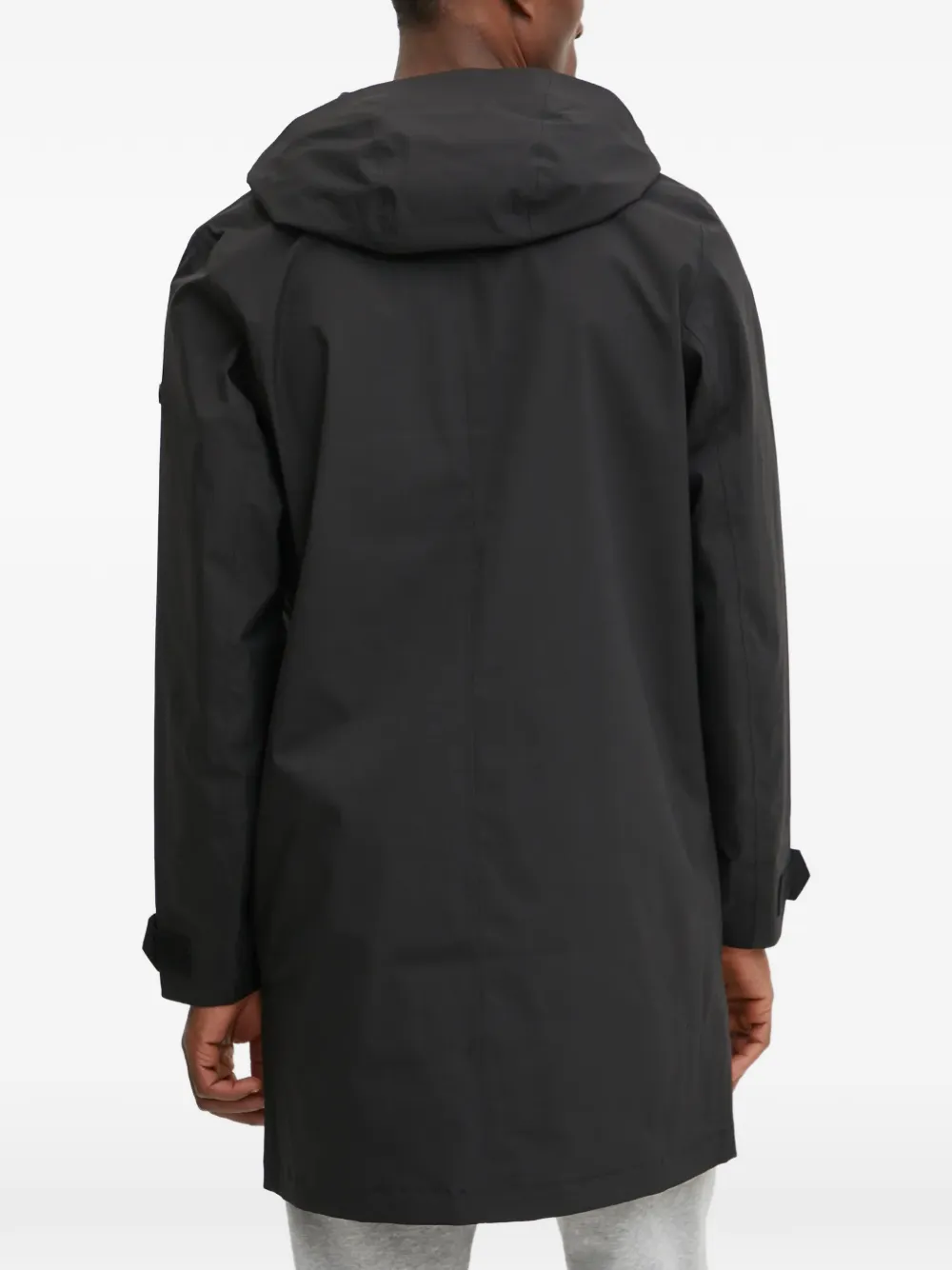 Didriksons George parka met klittenband en capuchon Zwart