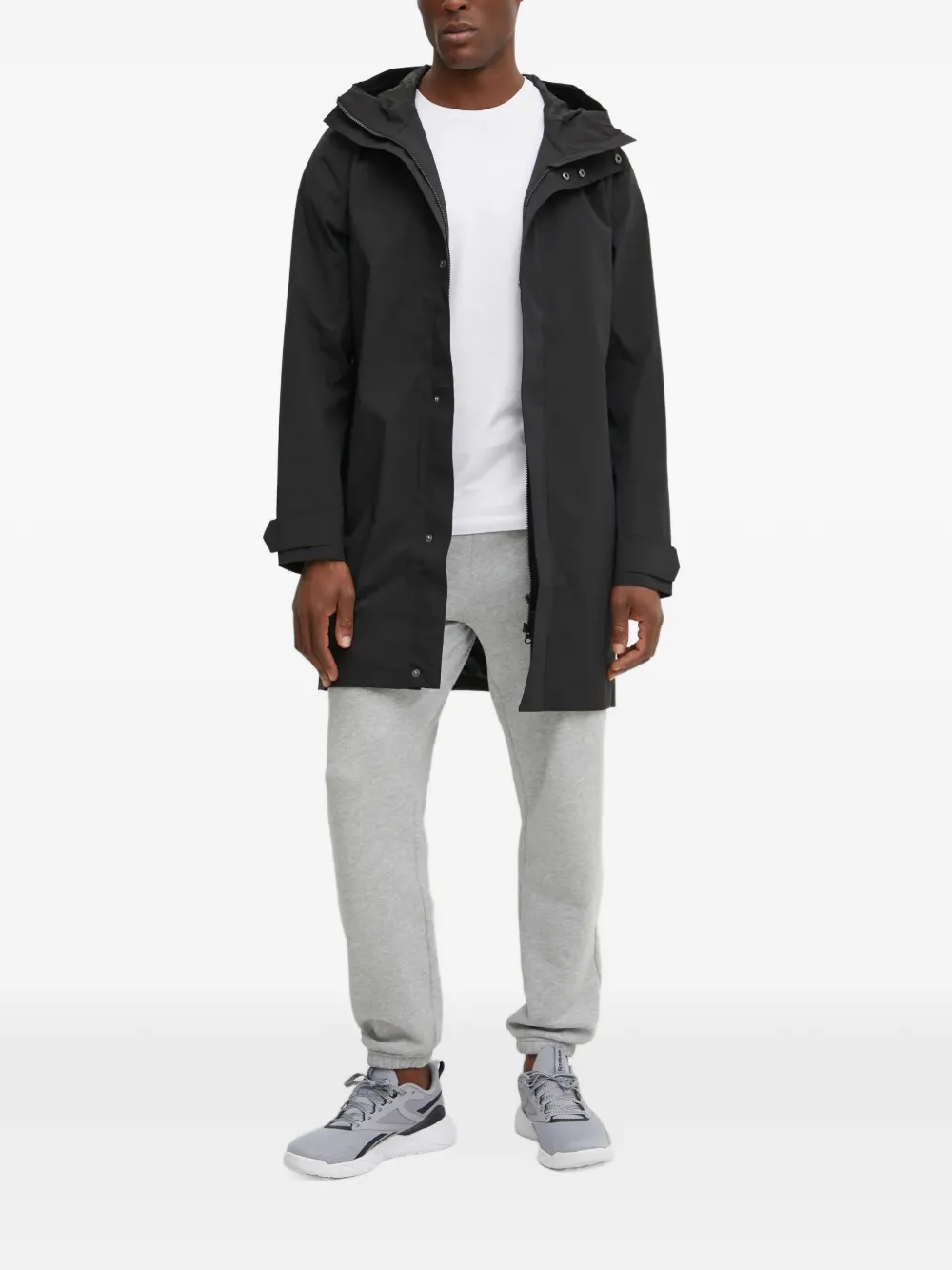 Didriksons George parka met klittenband en capuchon Zwart