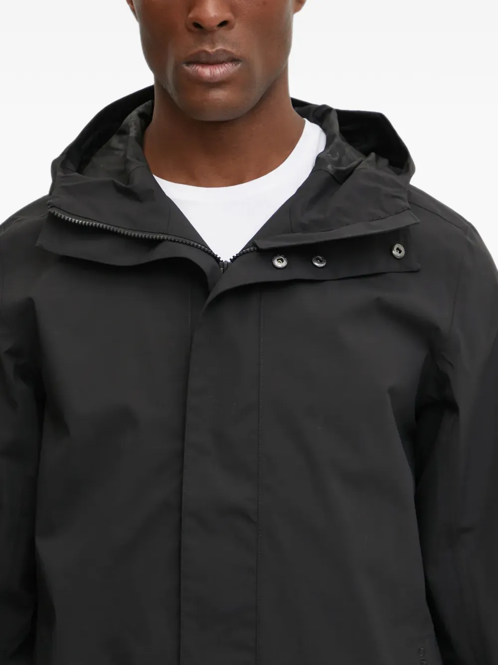 Didriksons George parka met klittenband en capuchon Zwart