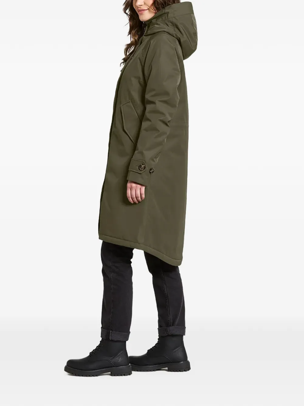 Didriksons Luna parka met raglanmouwen en capuchon Groen