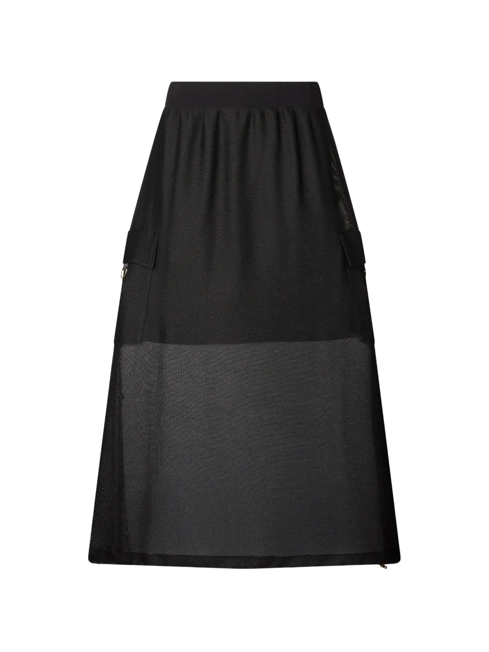 LIU JO mesh maxi skirt - Nero