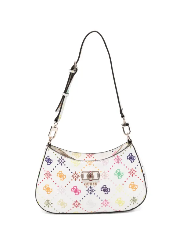GUESS USA ロゴプレート ショルダーバッグ | ホワイト | FARFETCH JP