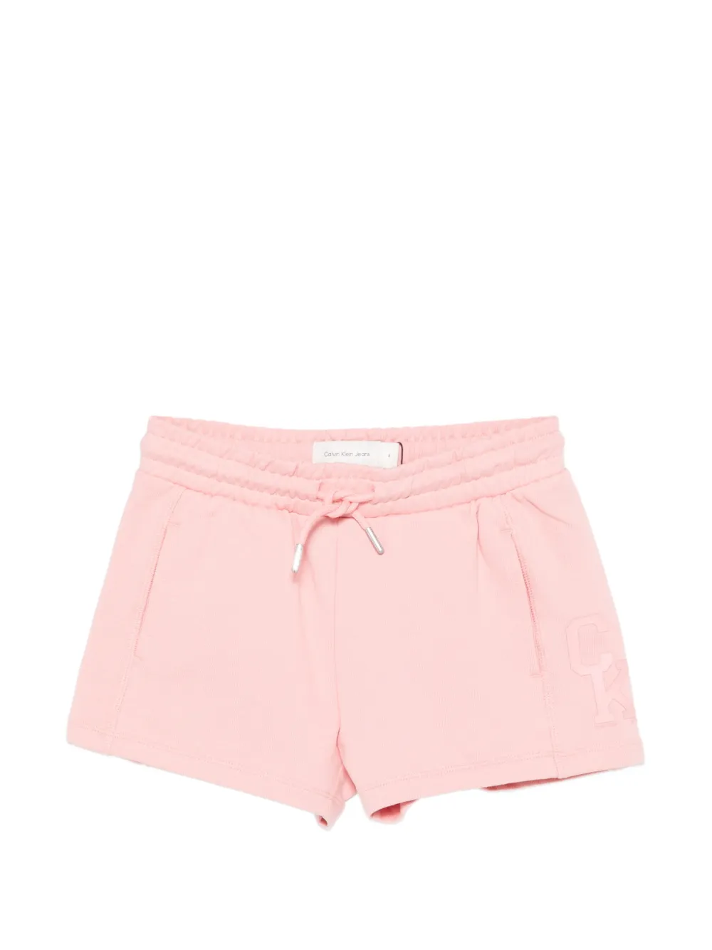 Calvin Klein Kids logo-print drawstring shorts - Rosa