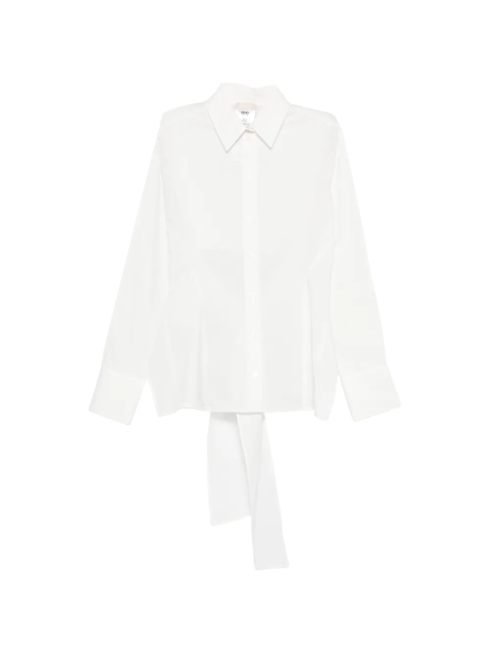 LIU JO long-sleeve tie-back shirt - Weiß