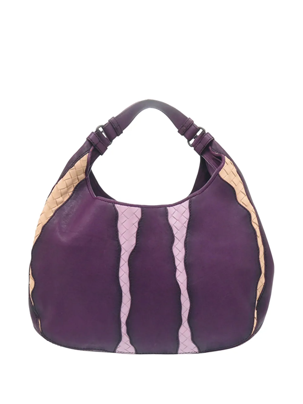 Bottega Veneta Pre-Owned 2010-2025 Intrecciato Trimmed Nappa Campana hobo bag - Viola