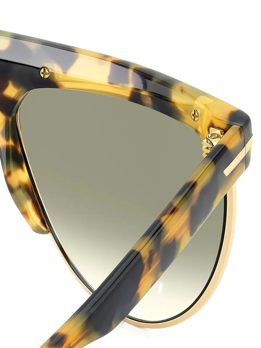 Victoria Beckham Eyewear Zonnebril met geometrisch montuur met schildpadschild design Bruin