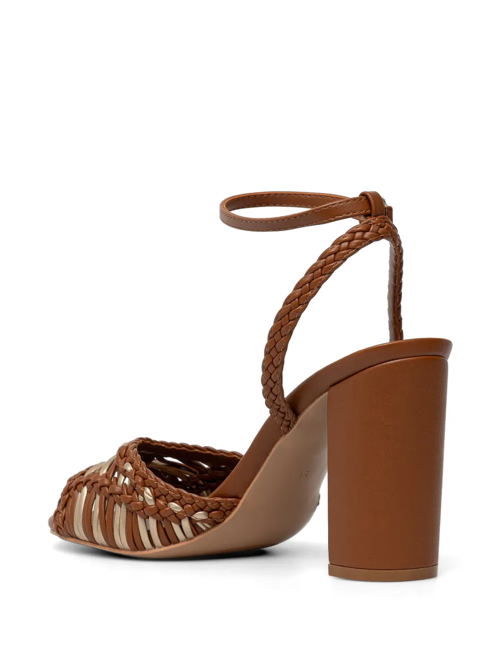 TWINSET Geweven sandalen met enkelbandje Bruin