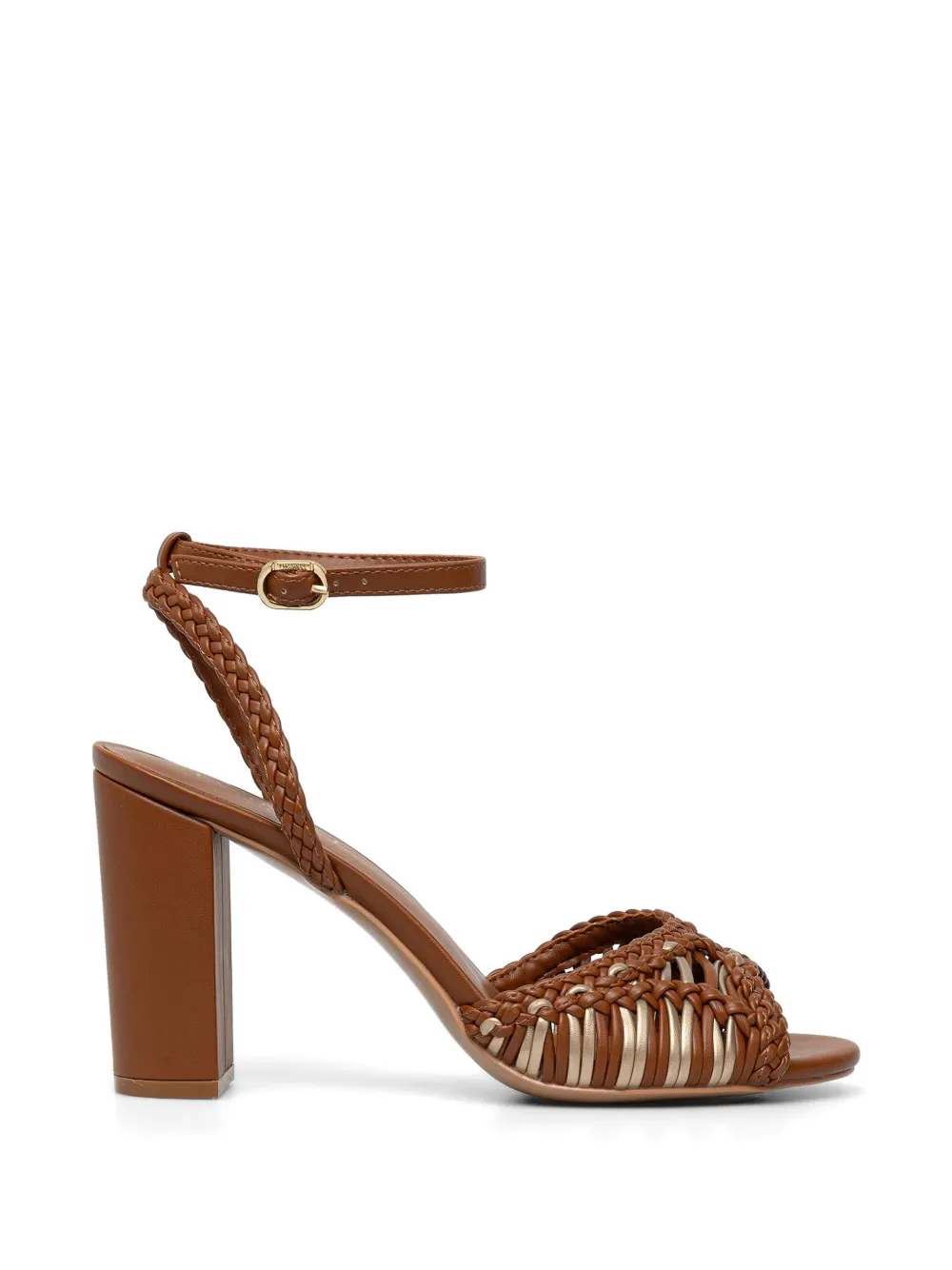 TWINSET Geweven sandalen met enkelbandje Bruin