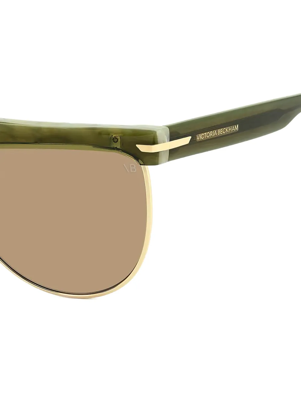 Victoria Beckham Eyewear Zonnebril met piloten montuur Groen