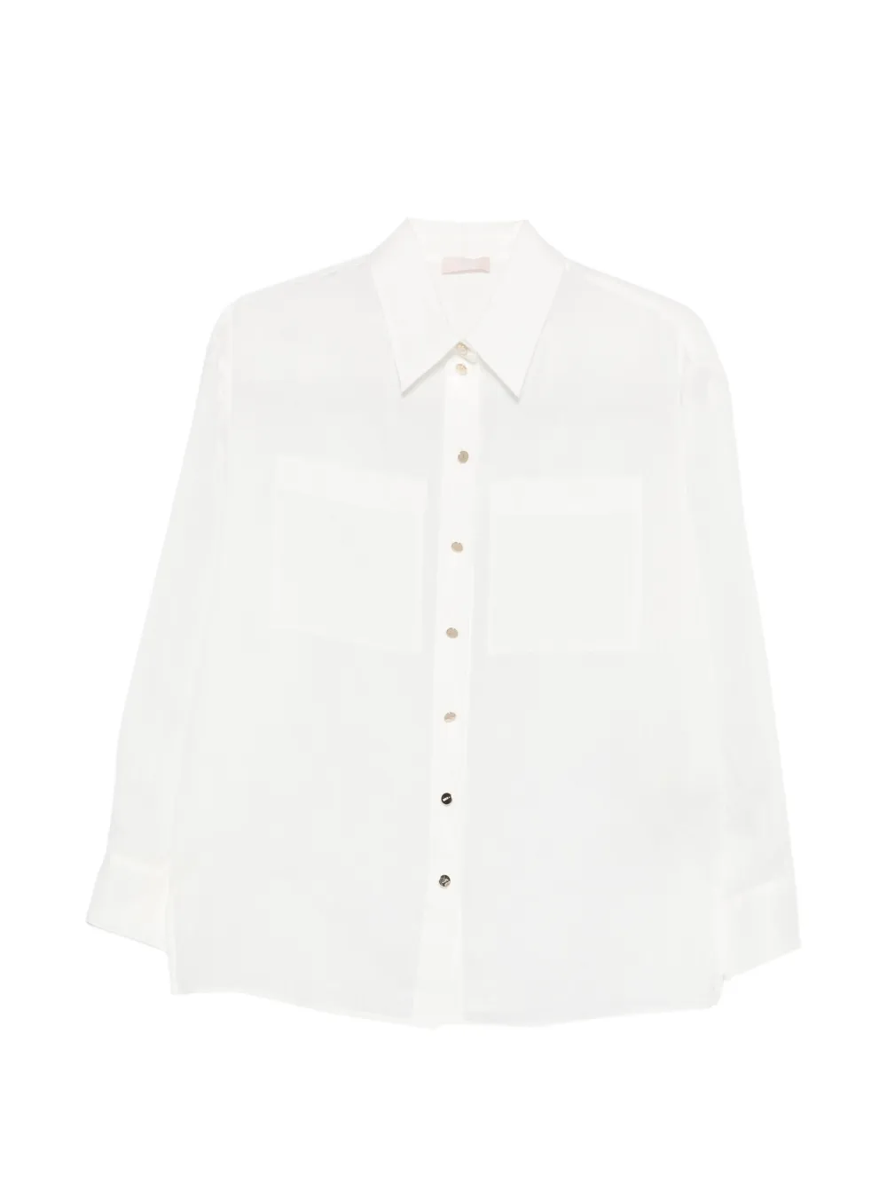 LIU JO long-sleeve pocket shirt - Bianco