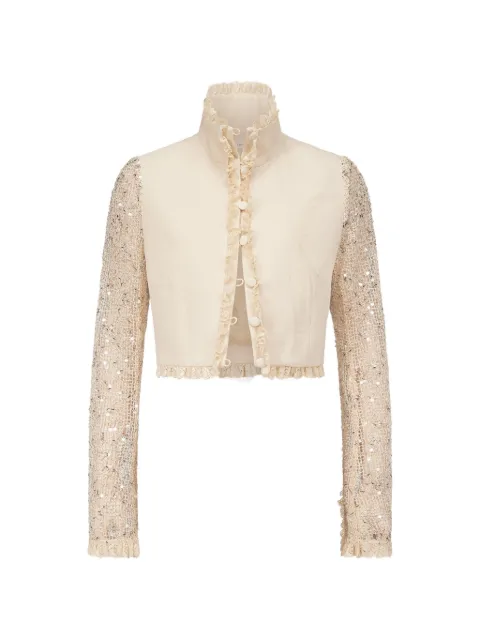Ludovic de Saint Sernin Odile ruffled sequin jacket