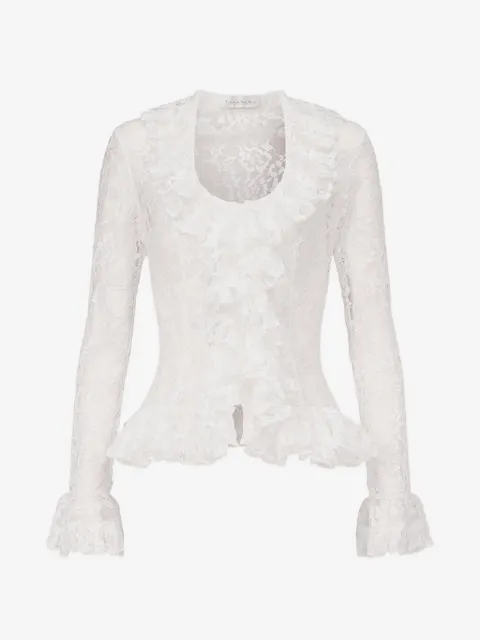 Ludovic de Saint Sernin ruffled lace top