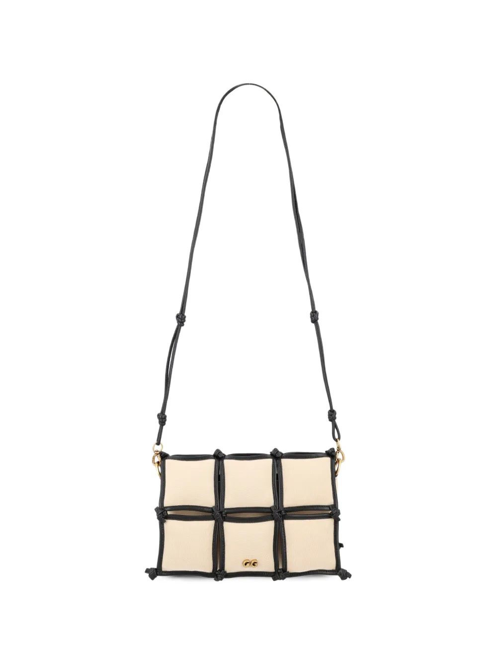 Cult Gaia Gaia's Puff knotted cage-detail cross body bag - Toni neutri