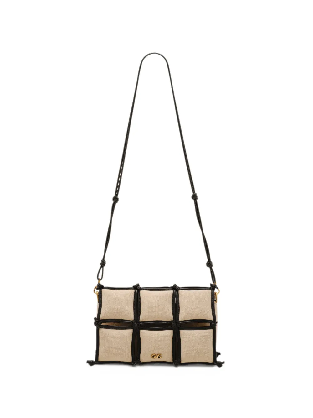 Cult Gaia Gaia's Puff knotted cage-detail cross body bag - Toni neutri