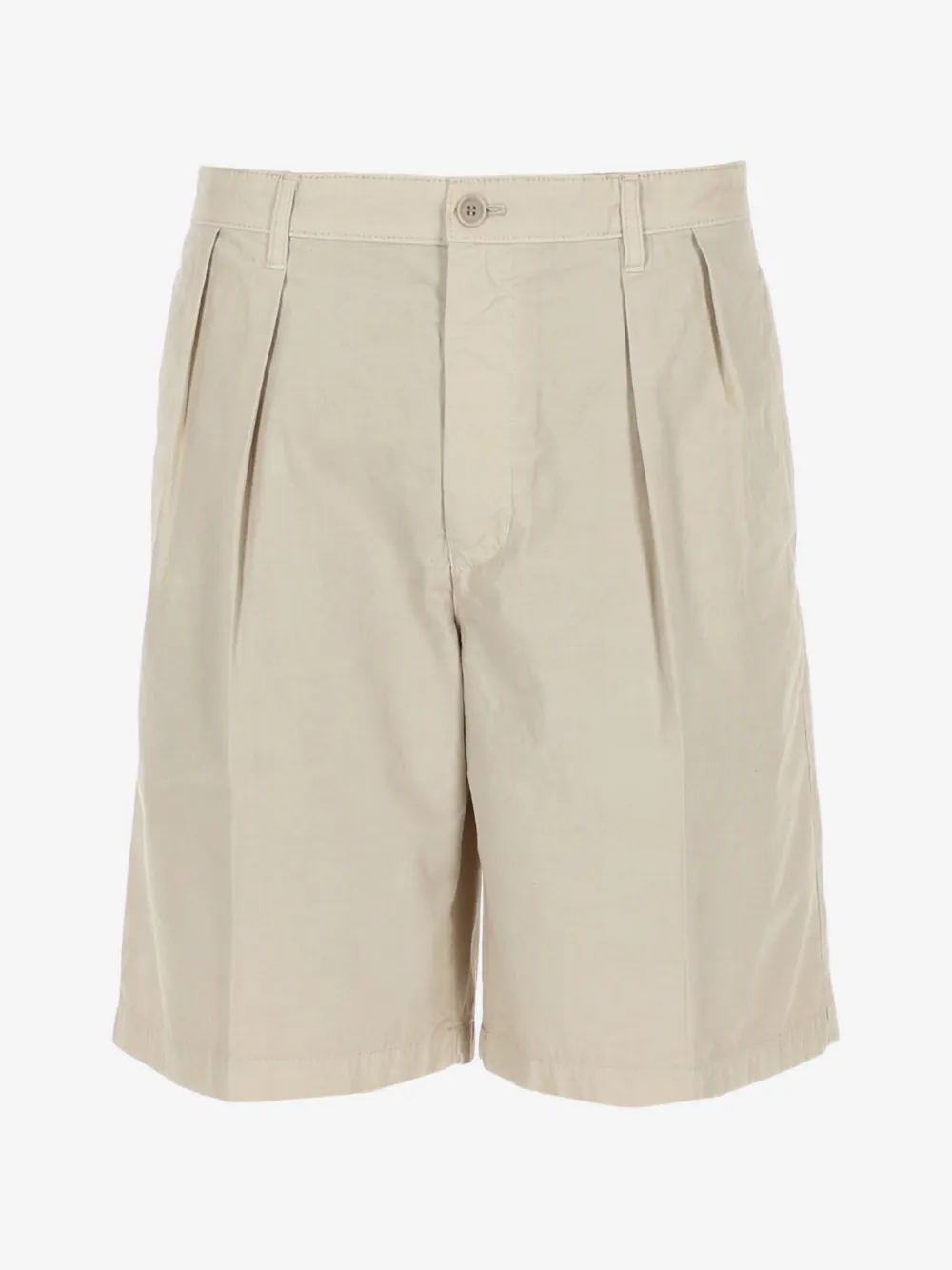 ASPESI pleated cotton shorts | Neutrals | Image 1