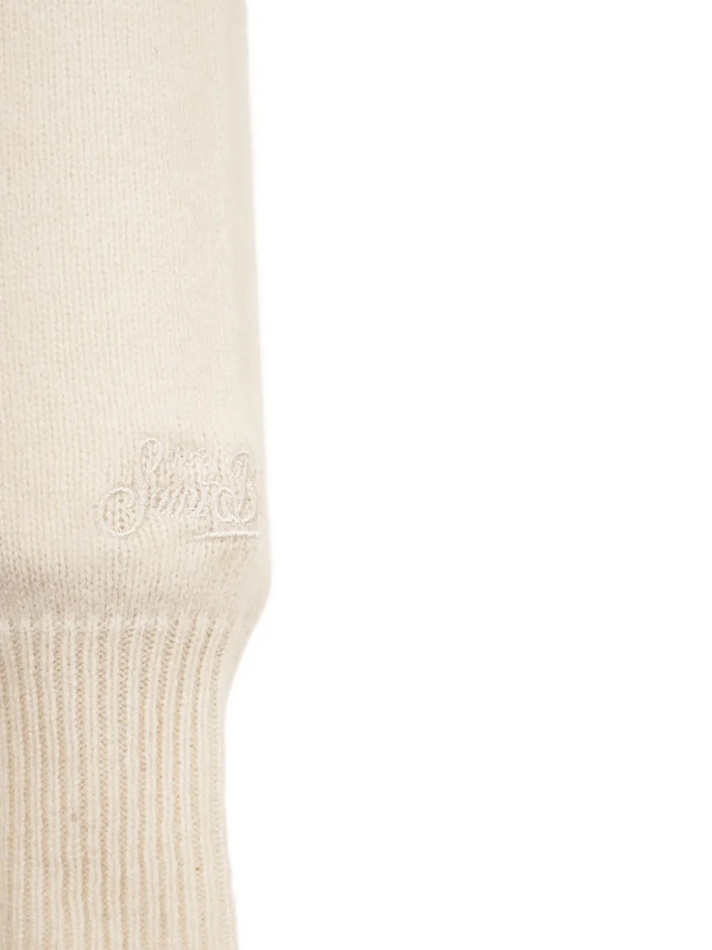 MC2 Saint Barth logo-embroidered crew-neck sweater Beige