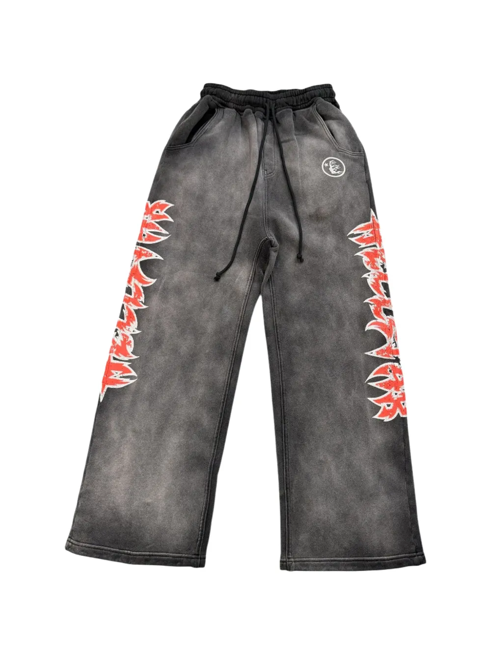 HELLSTAR Stadium Stars Shine Graffiti "Black" track pants - Grigio