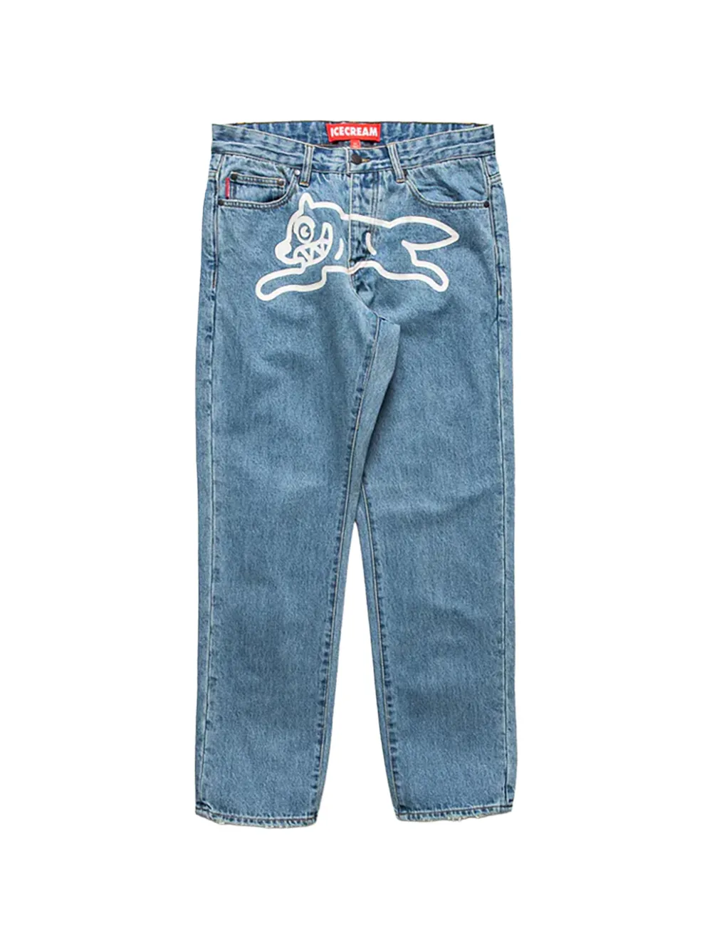 ICECREAM Running Dog arrow graphic-print jeans - Blu