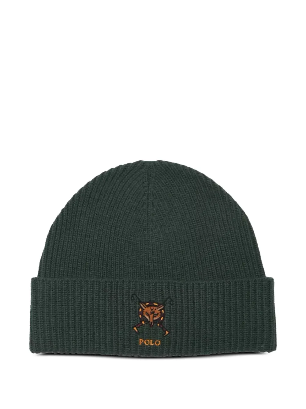 Polo Ralph Lauren fox-embroidered beanie hat - Verde