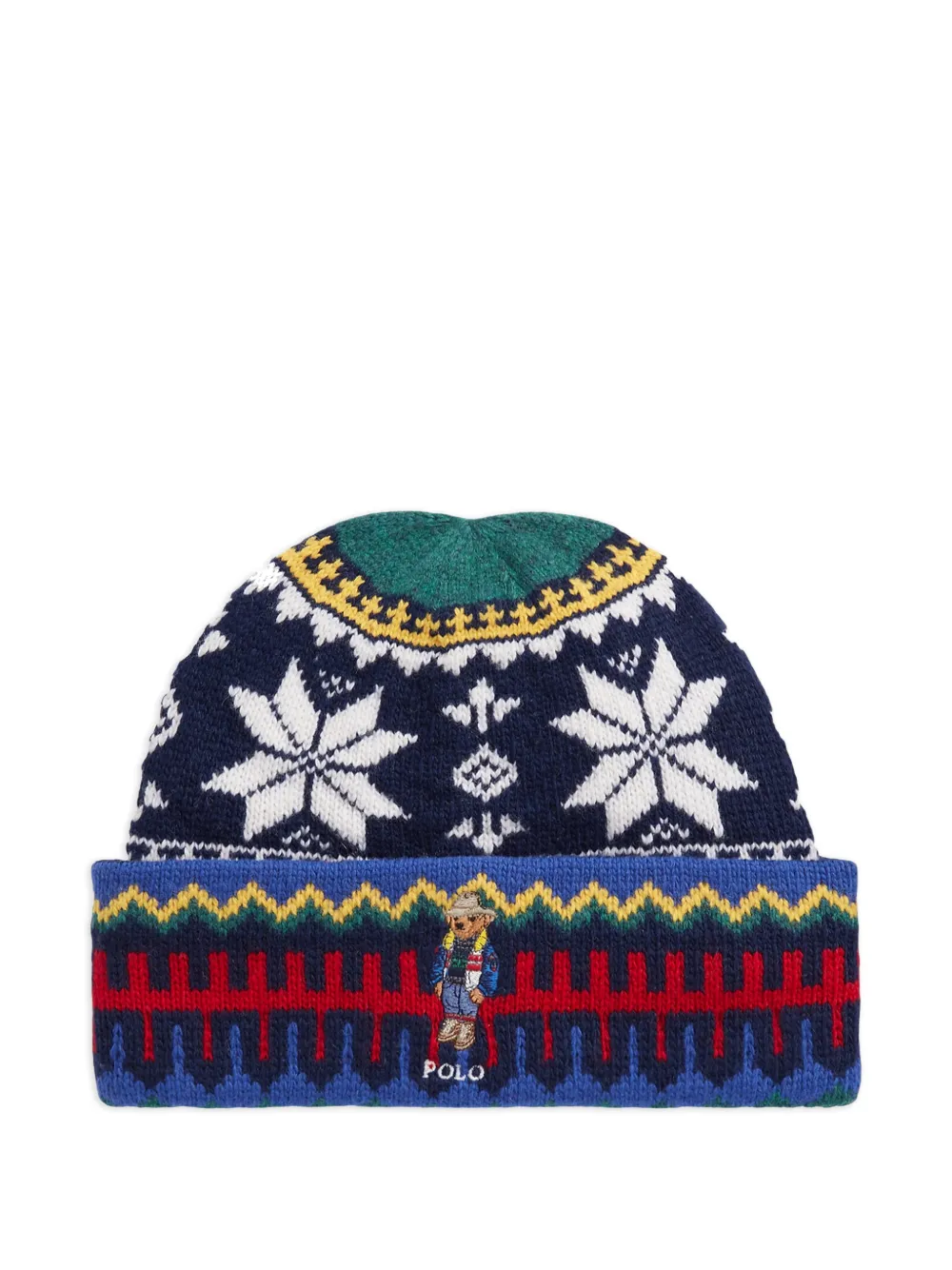 Polo Ralph Lauren jacquard ribbed knit beanie - Blau