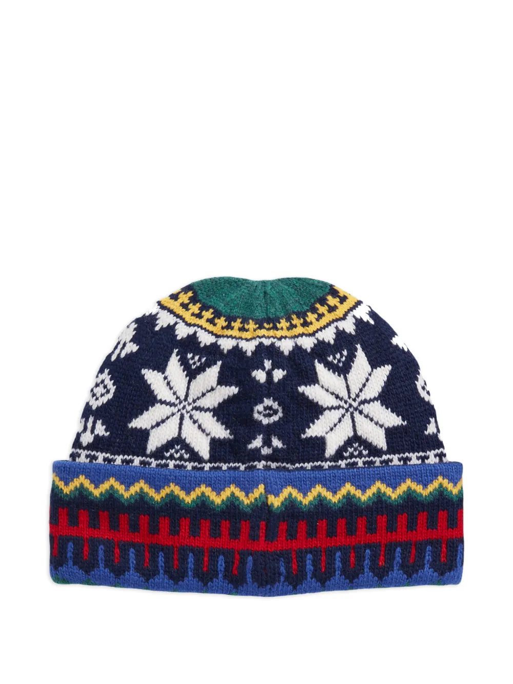 Polo Ralph Lauren Ribgebreide muts met jacquard Blauw
