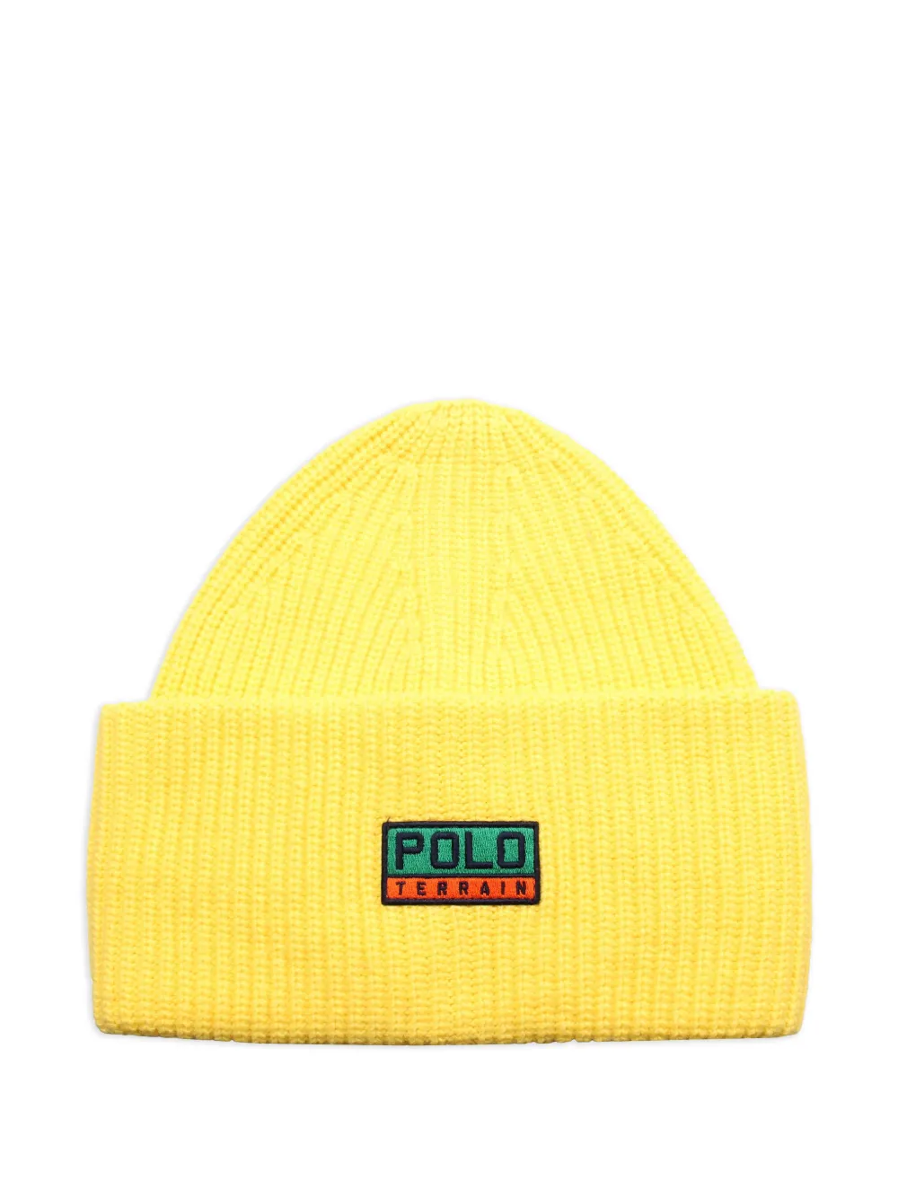 Polo Ralph Lauren logo-patch beanie hat - Gelb