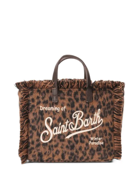 MC2 Saint Barth mini Vanity felt bag with leopard print