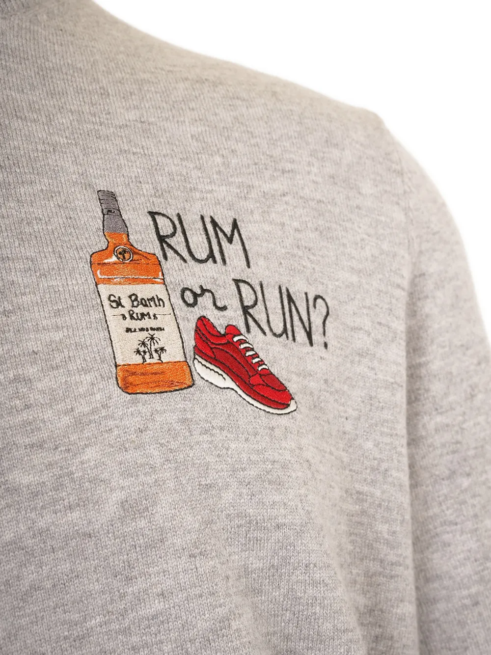 MC2 Saint Barth embroidered crew-neck sweater Grijs