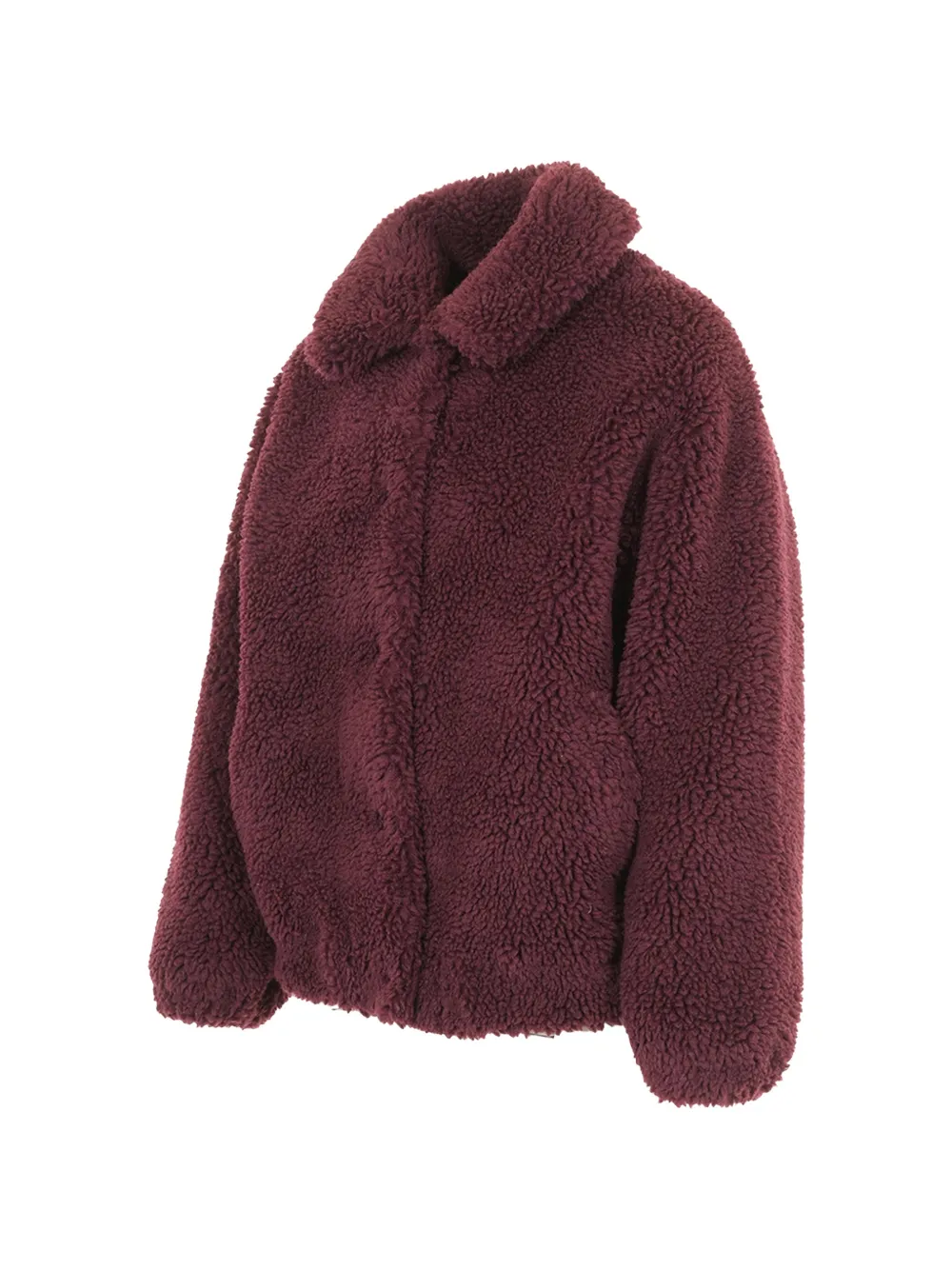 MC2 Saint Barth Jas van imitatielammy met logo-patch Rood