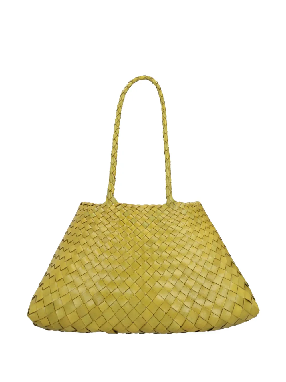 DRAGON DIFFUSION large Santa Croce woven shoulder bag - Verde