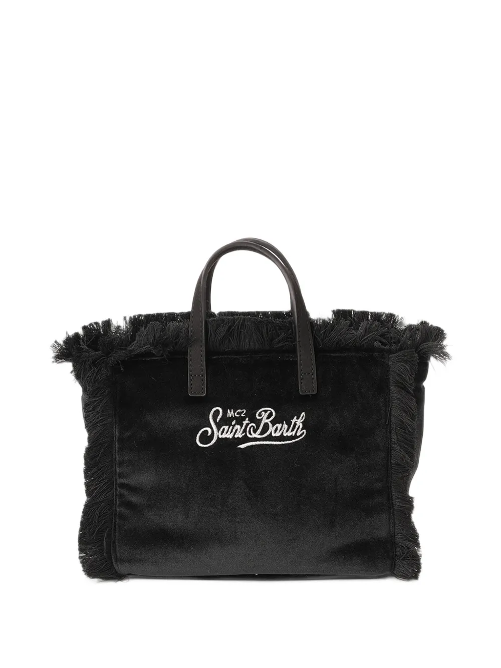MC2 Saint Barth Shopper met geborduurd logo Zwart
