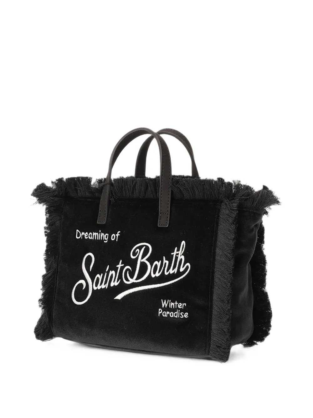 MC2 Saint Barth Shopper met geborduurd logo Zwart