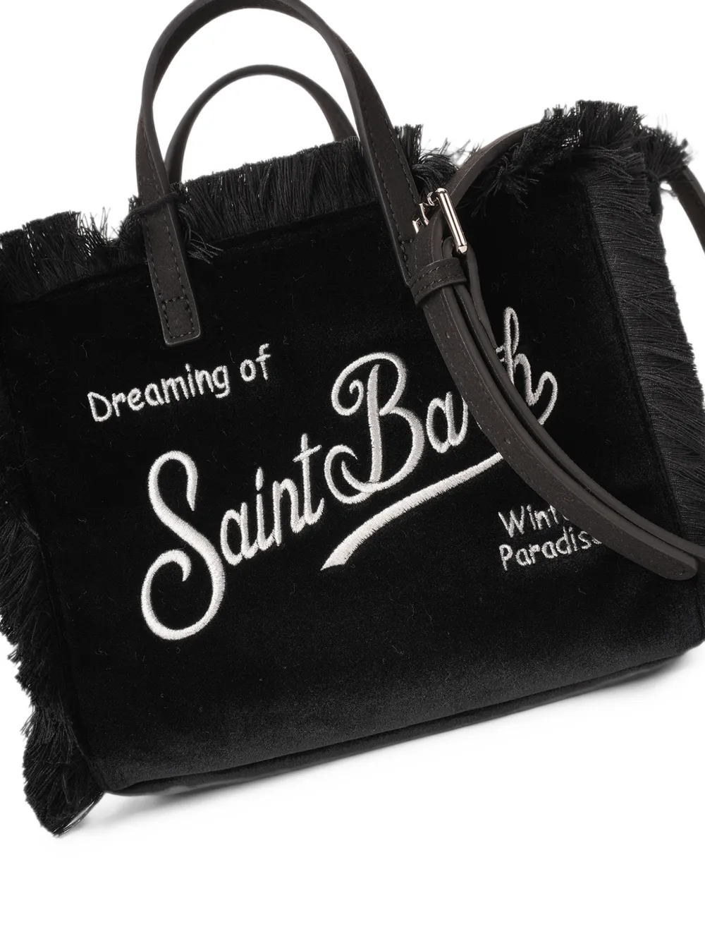 MC2 Saint Barth Shopper met geborduurd logo Zwart