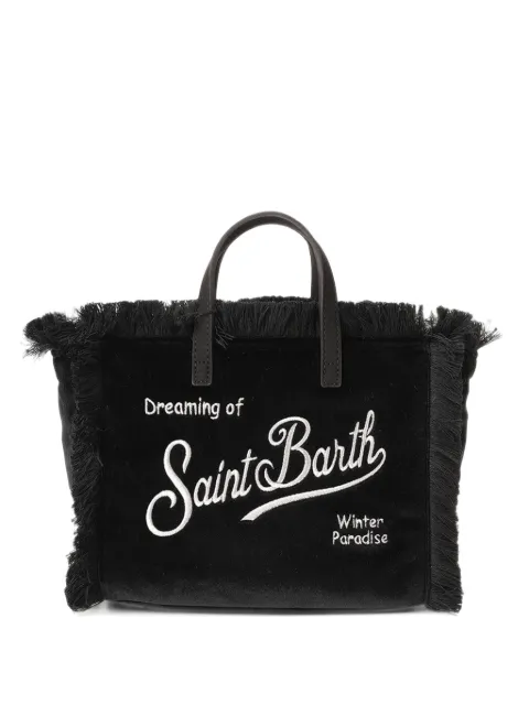 MC2 Saint Barth logo-embroidered fringed tote bag
