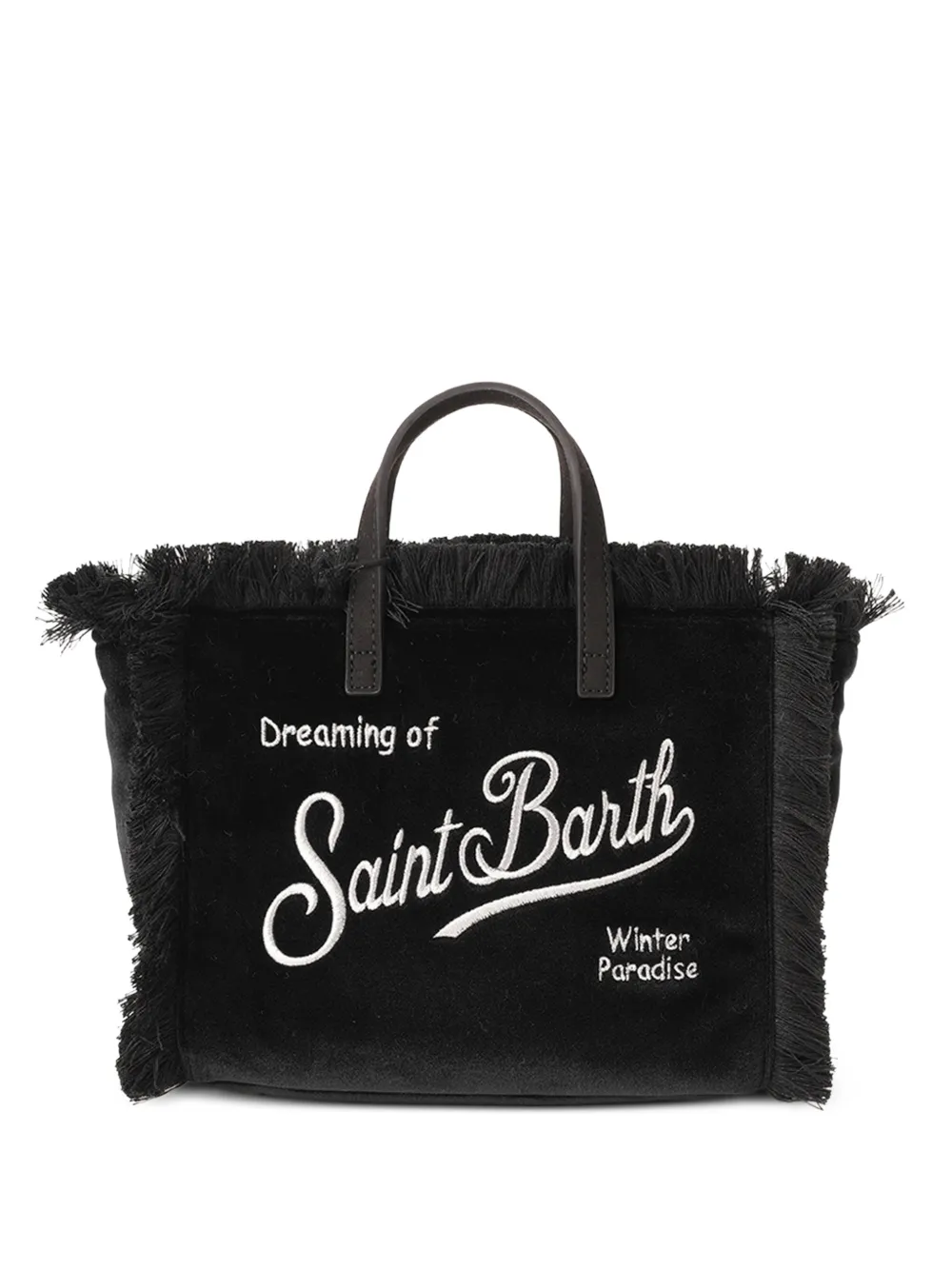 MC2 Saint Barth Shopper met geborduurd logo Zwart