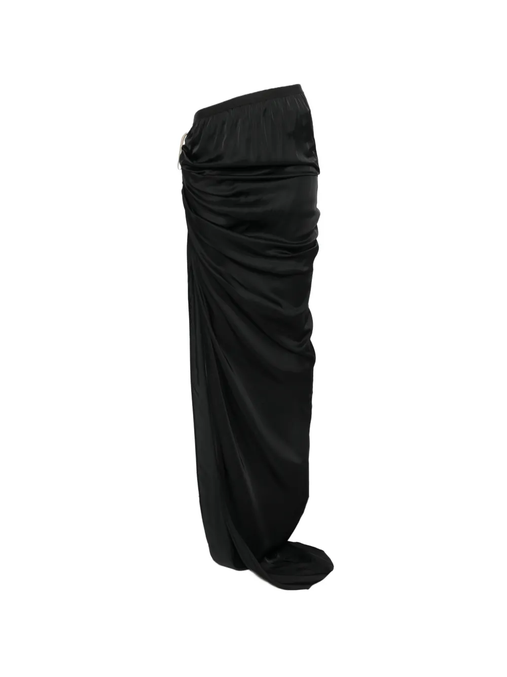 Rick Owens draped asymmetric skirt - Nero