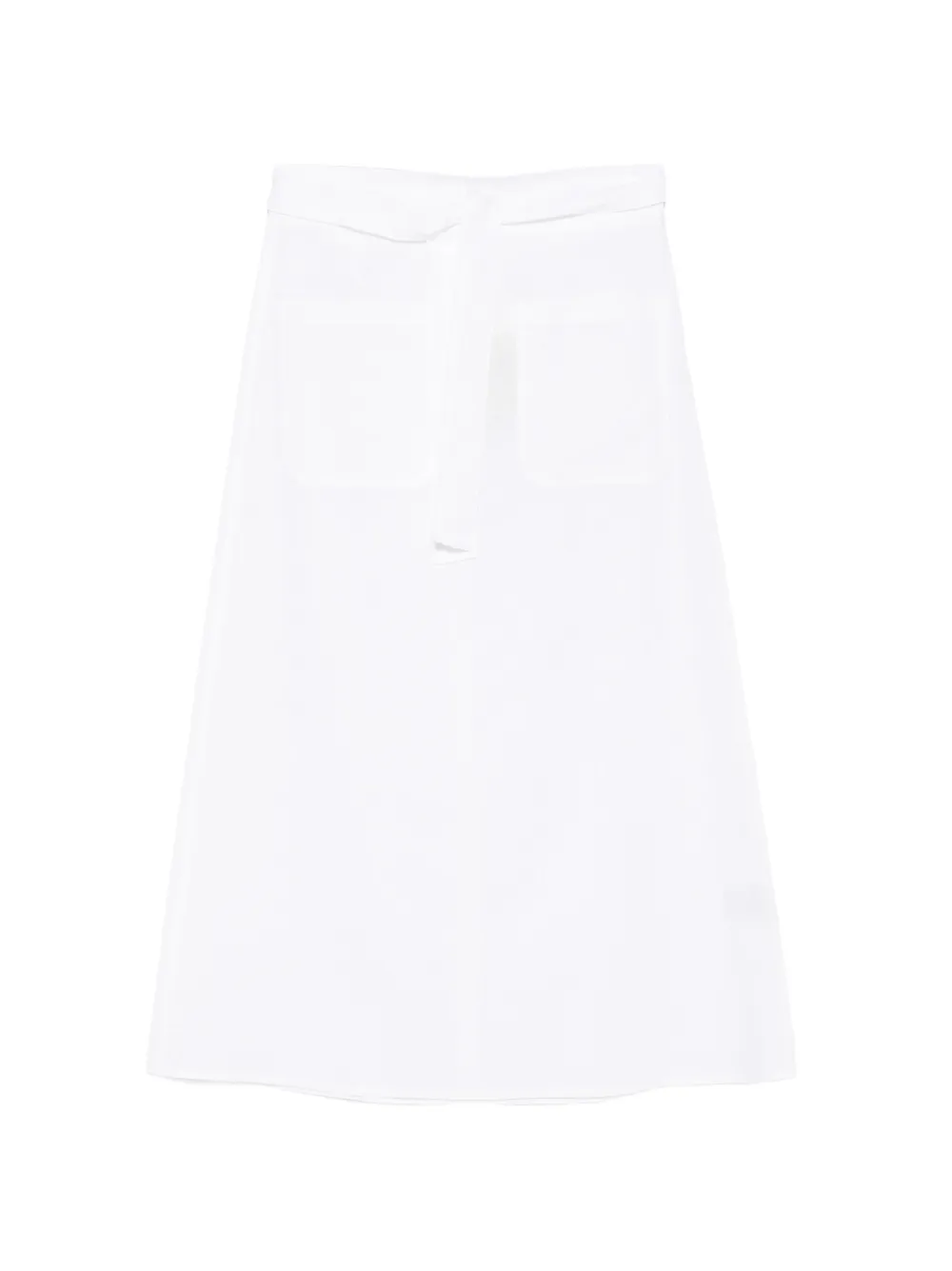 TOTEME belted patch-pocket skirt - Weiß