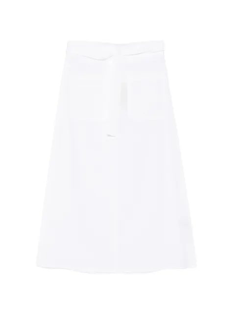 TOTEME tie-waist skirt white