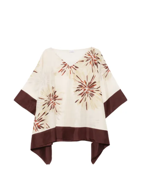 Brunello Cucinelli floral-print silk blouse