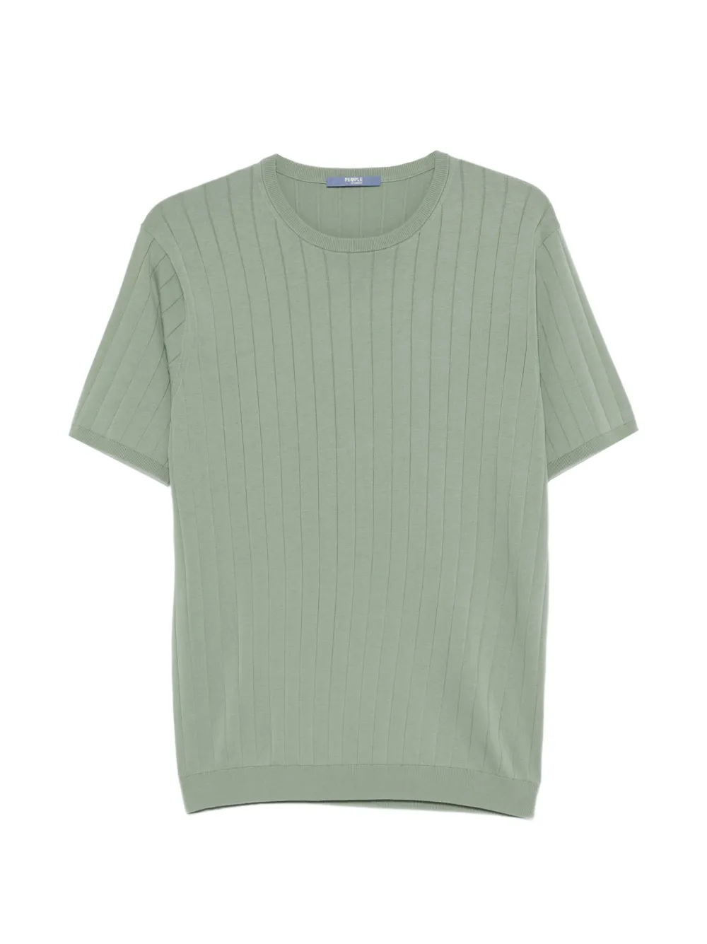 People Of Shibuya Raimu ribbed-knit short-sleeve T-shirt - Verde