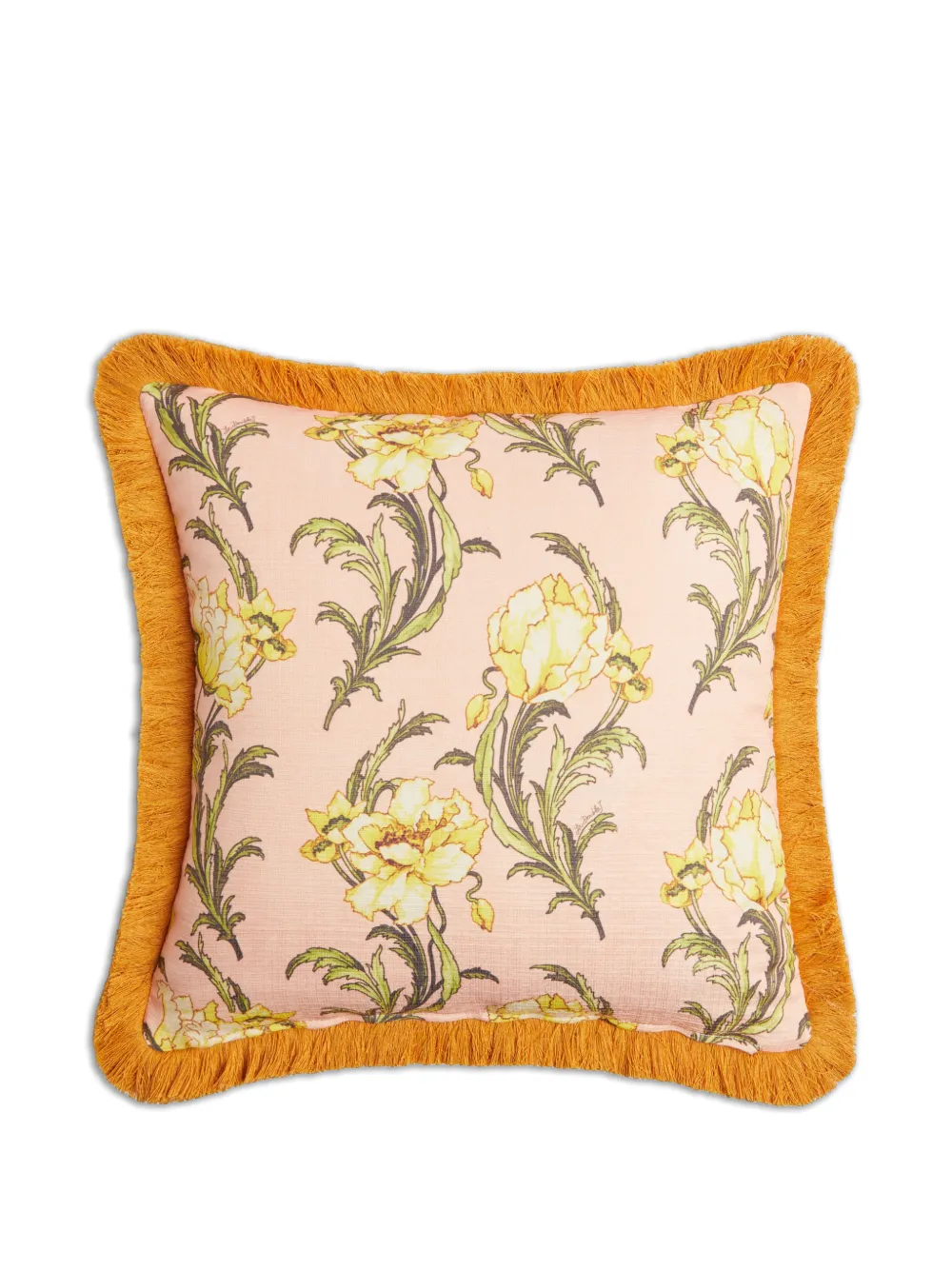 La DoubleJ outdoor cushion (45x45) with fringes - Green