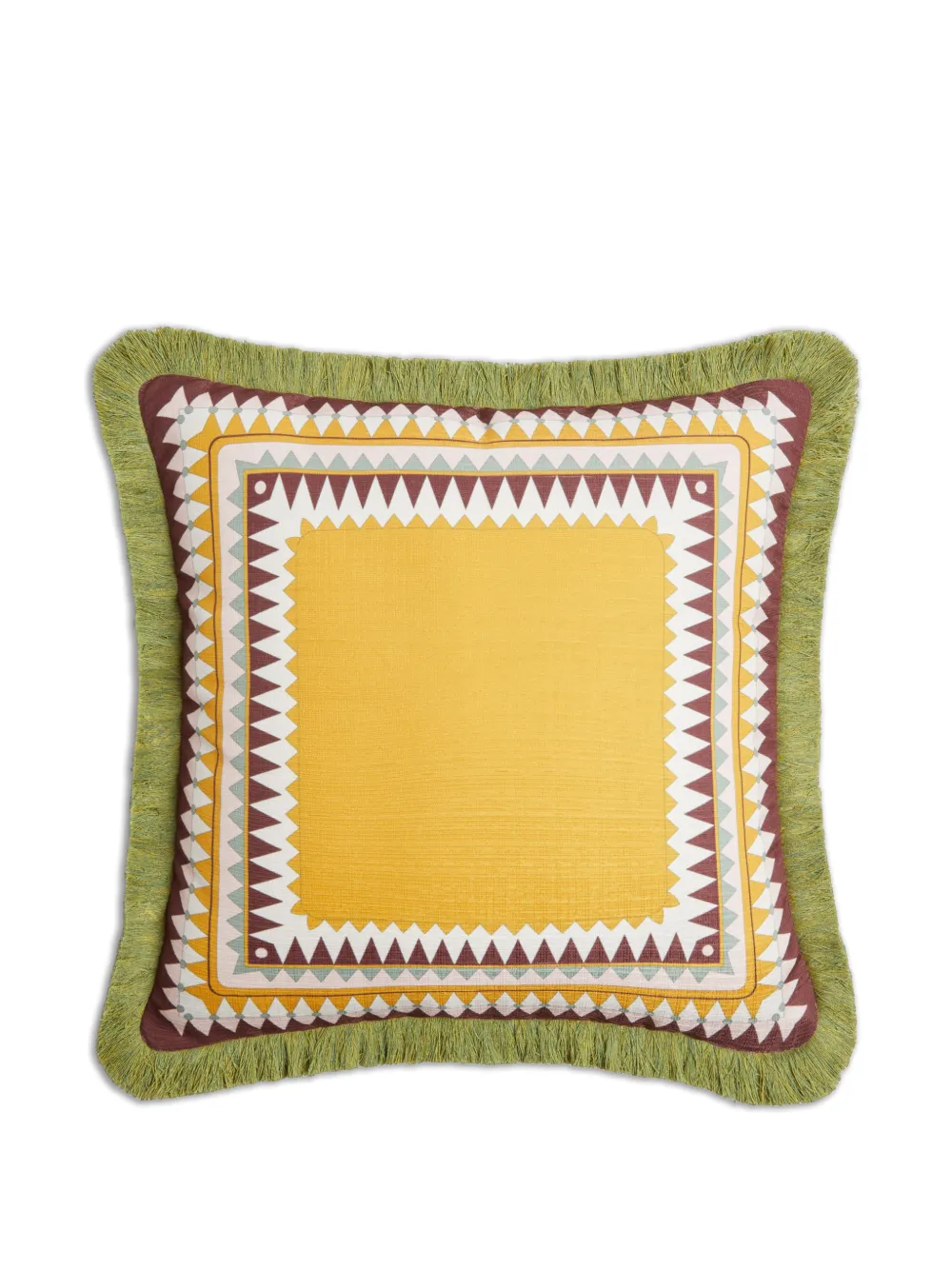 La DoubleJ outdoor cushion (45x45) with fringes - Gelb