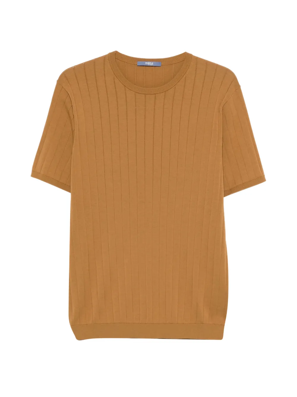 People Of Shibuya ribbed-knit short-sleeve T-shirt - Marrone