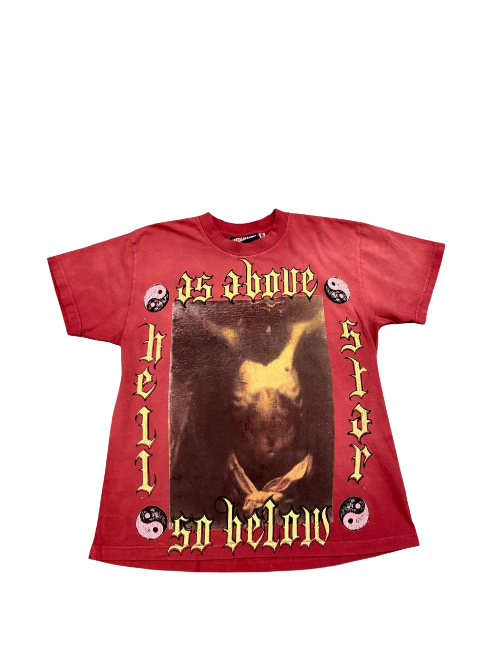 HELLSTAR as above so below T-shirt - Rosso